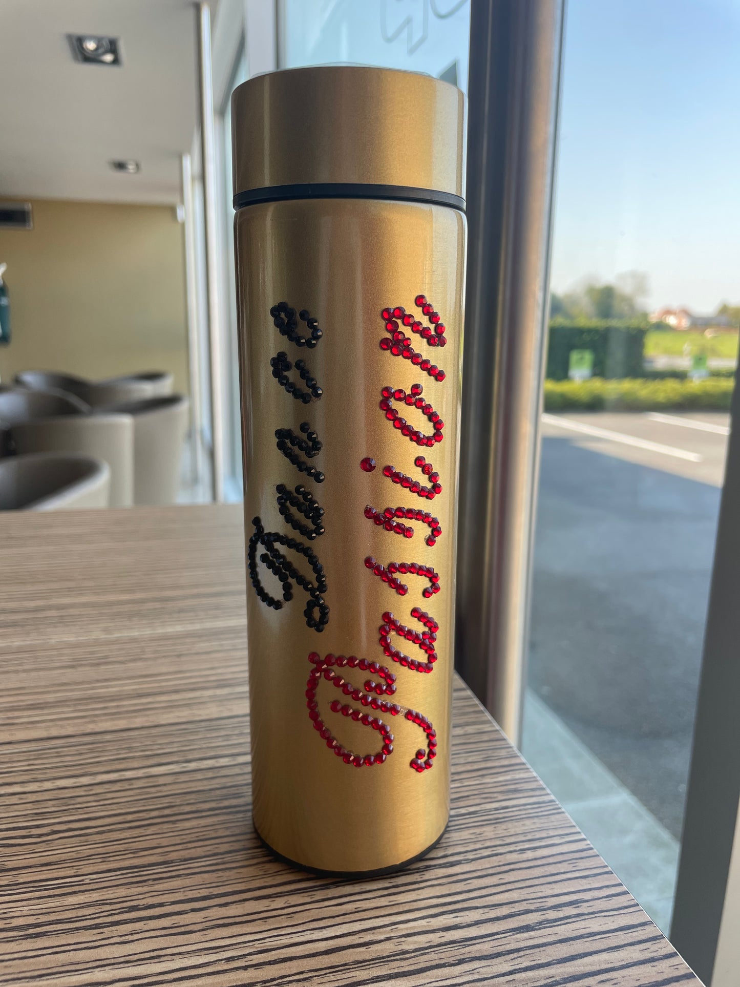 Drinkfles met steentjes